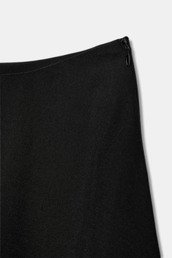 ZARA ЮБКА АСИММЕТРИЧНОГО КРОЯ С КРУЖЕВОМ — ZW COLLECTION, ЧЕРНЫЙ