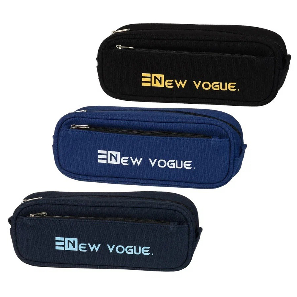 Пенал-косметичка Basir без наполнения, 22*8,5*5,5 см, серия "New Vogue", с внешним карманом, ассорти