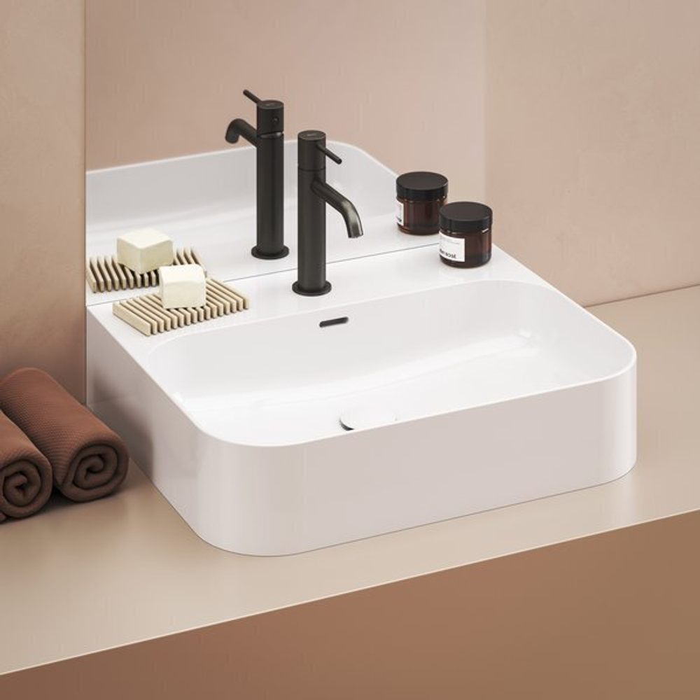 Накладной керамический умывальник Ceramic Slim Wall R