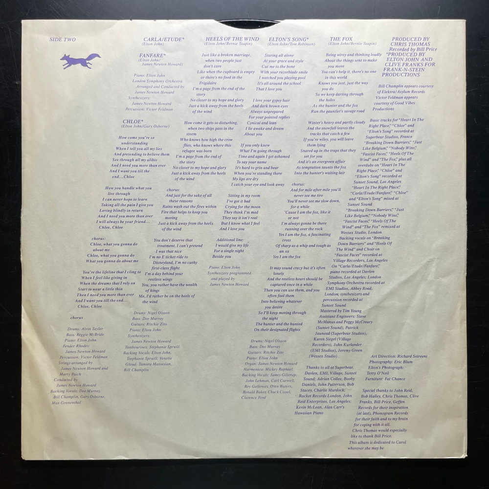 Elton John – The Fox (США 1981г.)