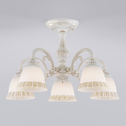 Потолочная люстра Eurosvet Campina 60107/5 белый с золотом