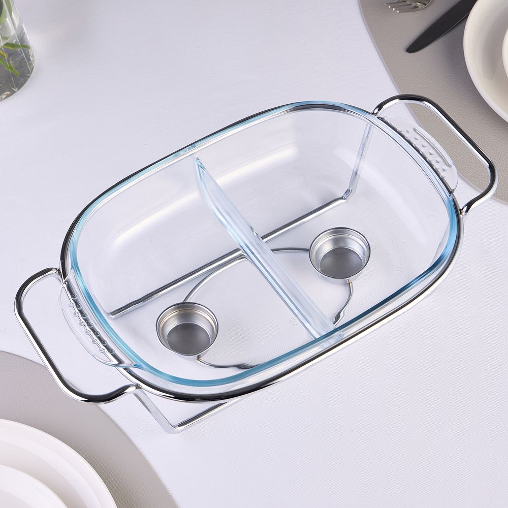 МАРМИТ AGNESS ПРЯМОУГ 2 ОТСЕКА SILVER 2,45L