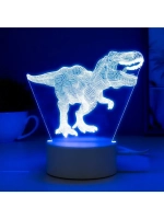 Светильник сенсорный «Тираннозавр» LED 7 USB/от батареек бел