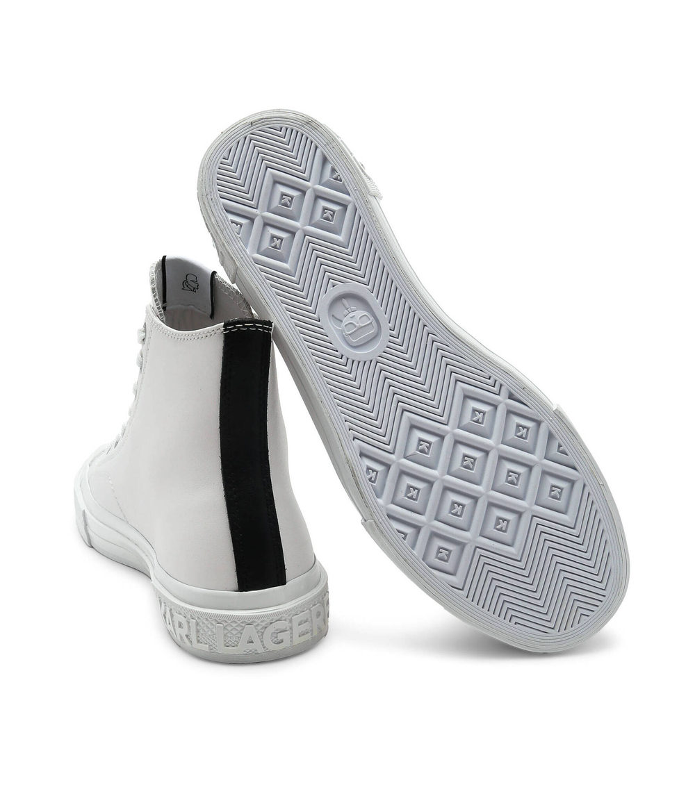 Кожаные кроссовки kampus iii karl nft hi lace Karl Lagerfeld - белый(KL60355N)