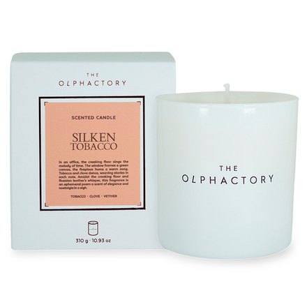 Свеча ароматическая The Olphactory, White Insignia, Silken Tobacco, 60 ч