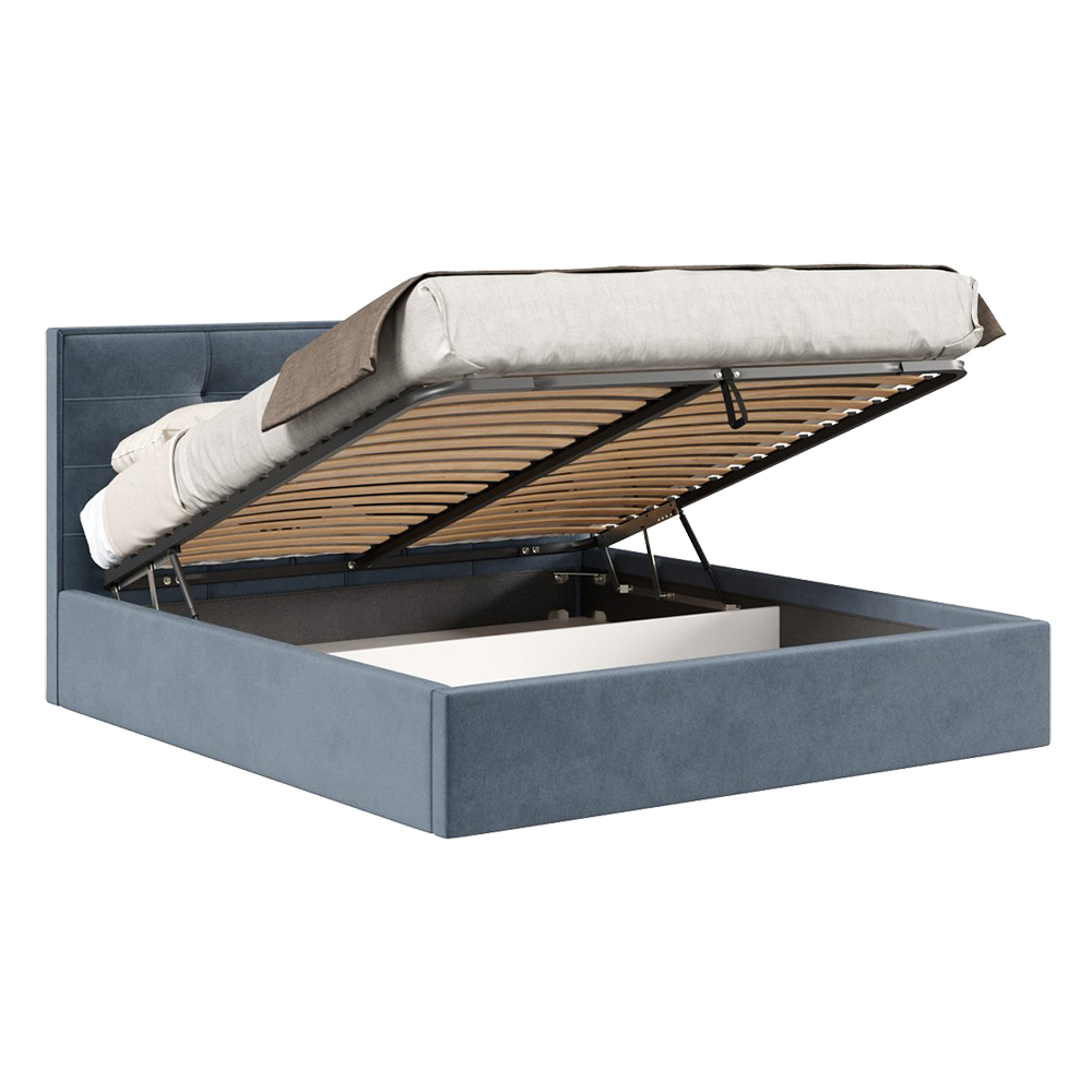 Кровать с подъёмным механизмом 1600 Римини, темно-серый 017