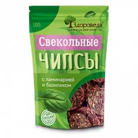 Чипсы свекольные &quot;С ламинарией и базиликом&quot; Здороведа, 100г