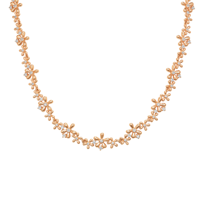 Колье из красного золота с фианитами
