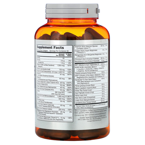 NOW Foods, Sports, Men's Active Sports Multi, комплекс витаминов для мужчин, 180 капсул