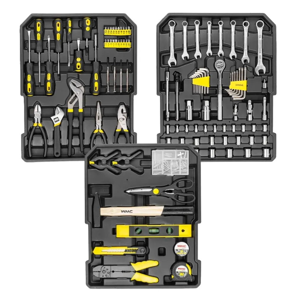 Набор инструментов 186пр. 1/4''1/2''(6-гр.) (4-30мм) ''Дорожный кейс'' WMC TOOLS WMC-WMC186-3