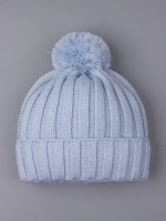 Шапка детская вязаная осенняя с помпоном