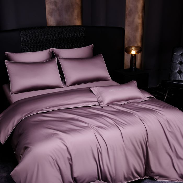 Комплект постельного белья Однотонный Сатин Премиум «Лавандовая ночь»