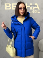 Куртка весенняя удлиненная с капюшоном