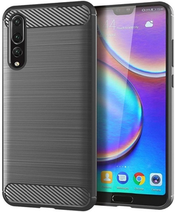 Чехол для Huawei P20 Pro цвет Gray (серый), серия Carbon от Caseport