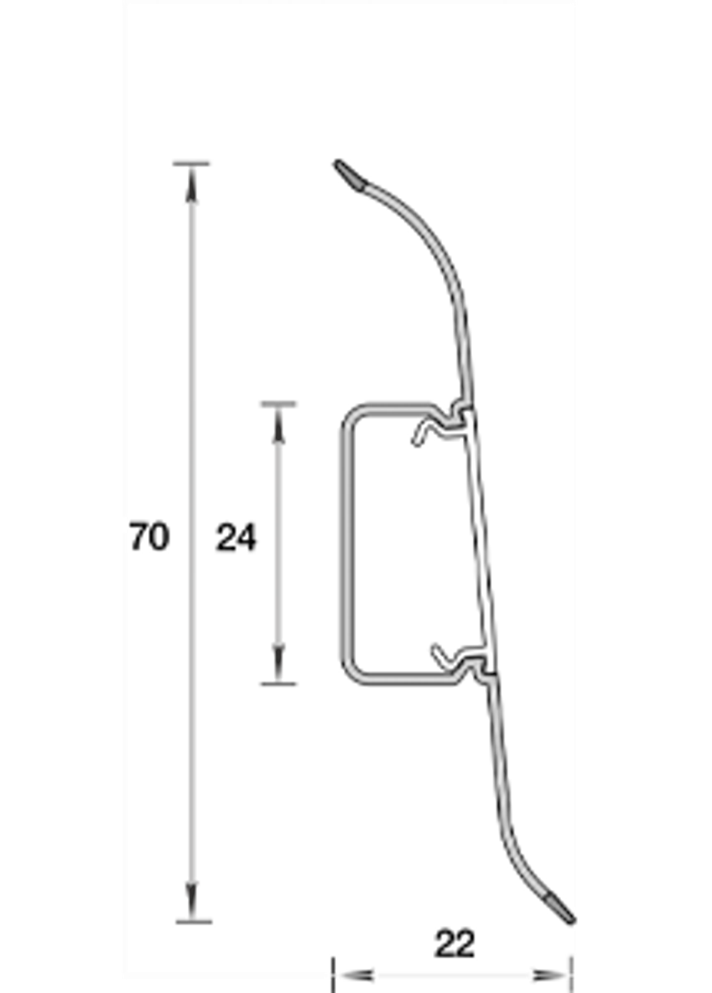 Плинтус ПВХ Идеал Классик 217 Дуб темный 2200х70х22 мм