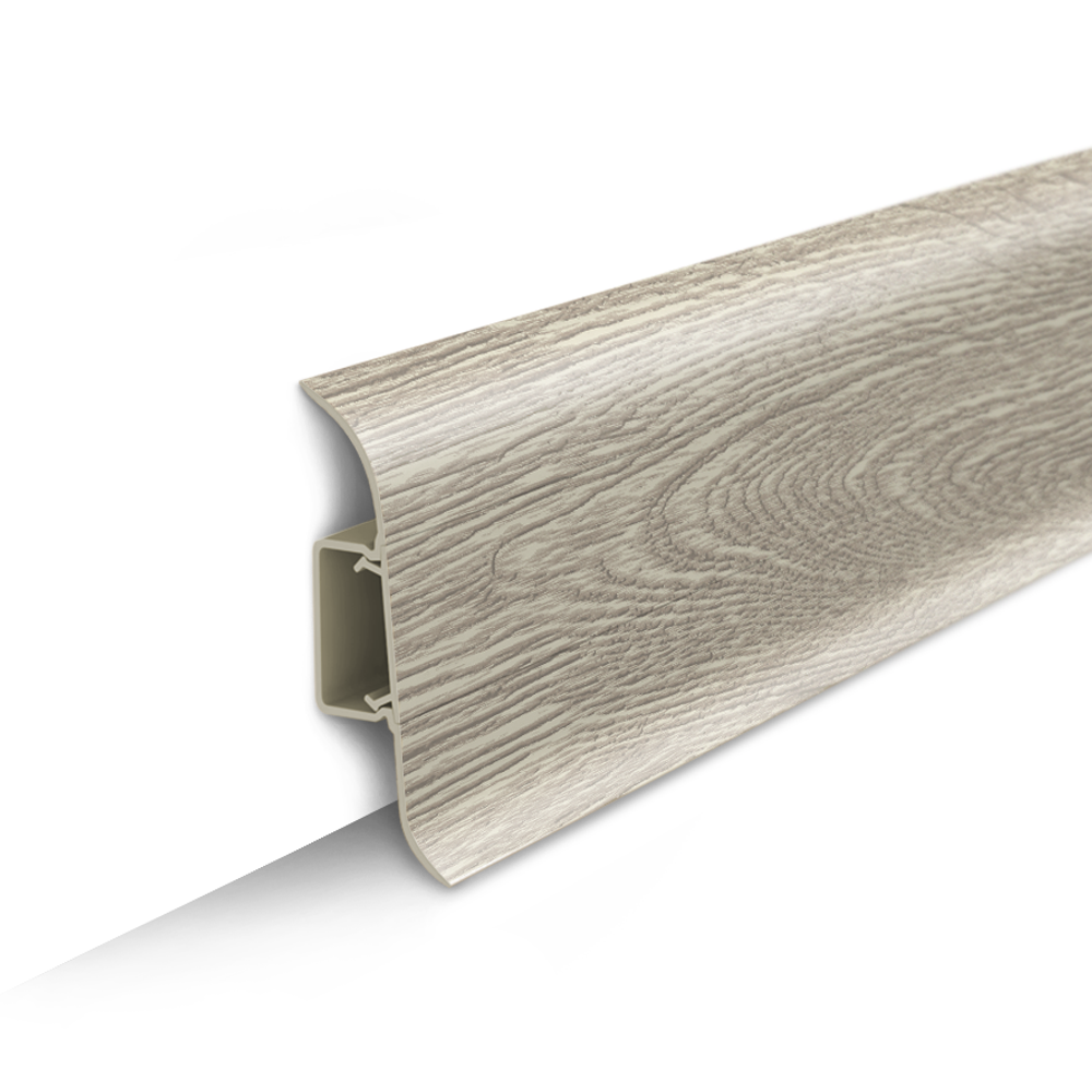 Плинтус напольный Идеал Классик 55 мм, 229 Дуб латте (IDEAL Classic 55мм, 2.2м,)