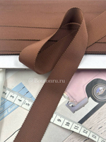 Репсовая лента коричневая 2,5 см