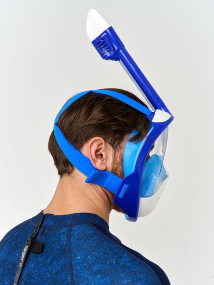 Маска полнолицевая Sargan Планета океан 2.0 синий/белый