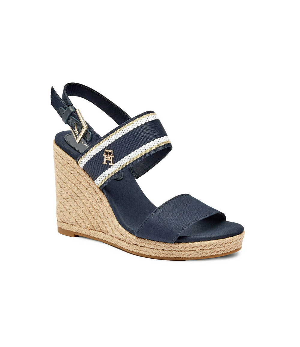 Босоножки WEBBING HIGH WEDGE Tommy Hilfiger - темно-синий(FW0FW08045)