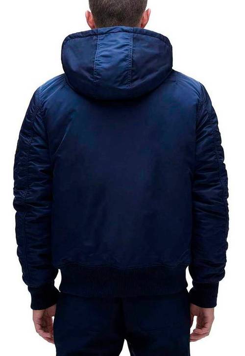 Куртка Бомбер - MA-1 Alpha Hooded Rib (т.синяя - r.blue)