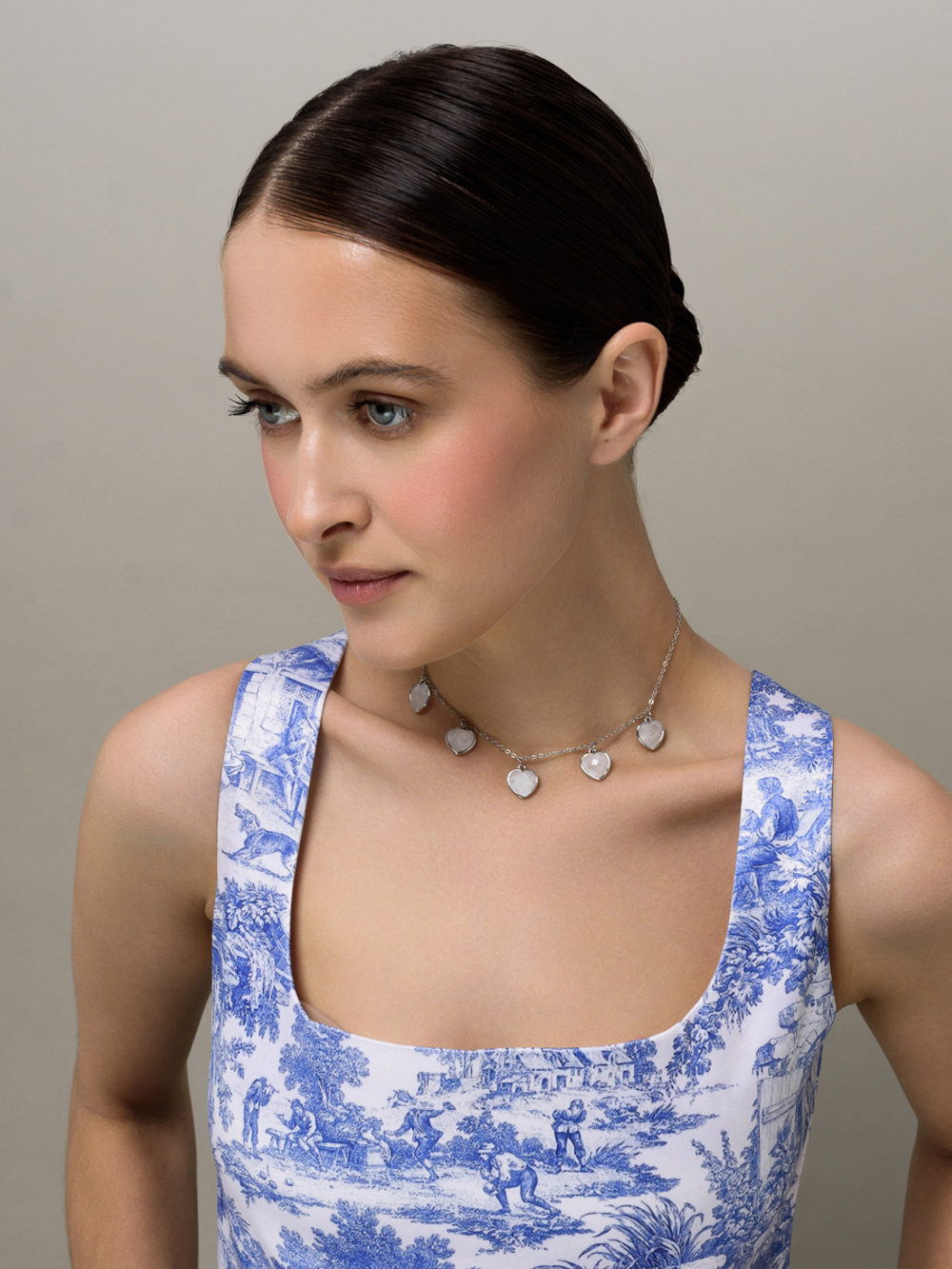 Чокер "Amour" с горным хрусталем Silver