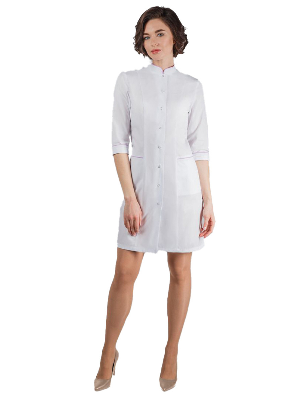 Халат медицинский женский Doctor Big 206, стрейч, белый, 52