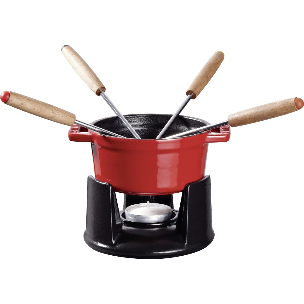 STAUB Набор для фондю 10 см красный
