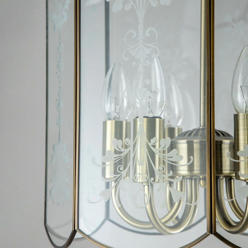 Citilux Витра-2 CL442260 Люстра подвесная витражная Бронза