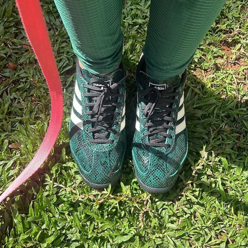 ADIDAS Кроссовки Sleeveless 72 OG с змеиным принтом, зеленый/черный