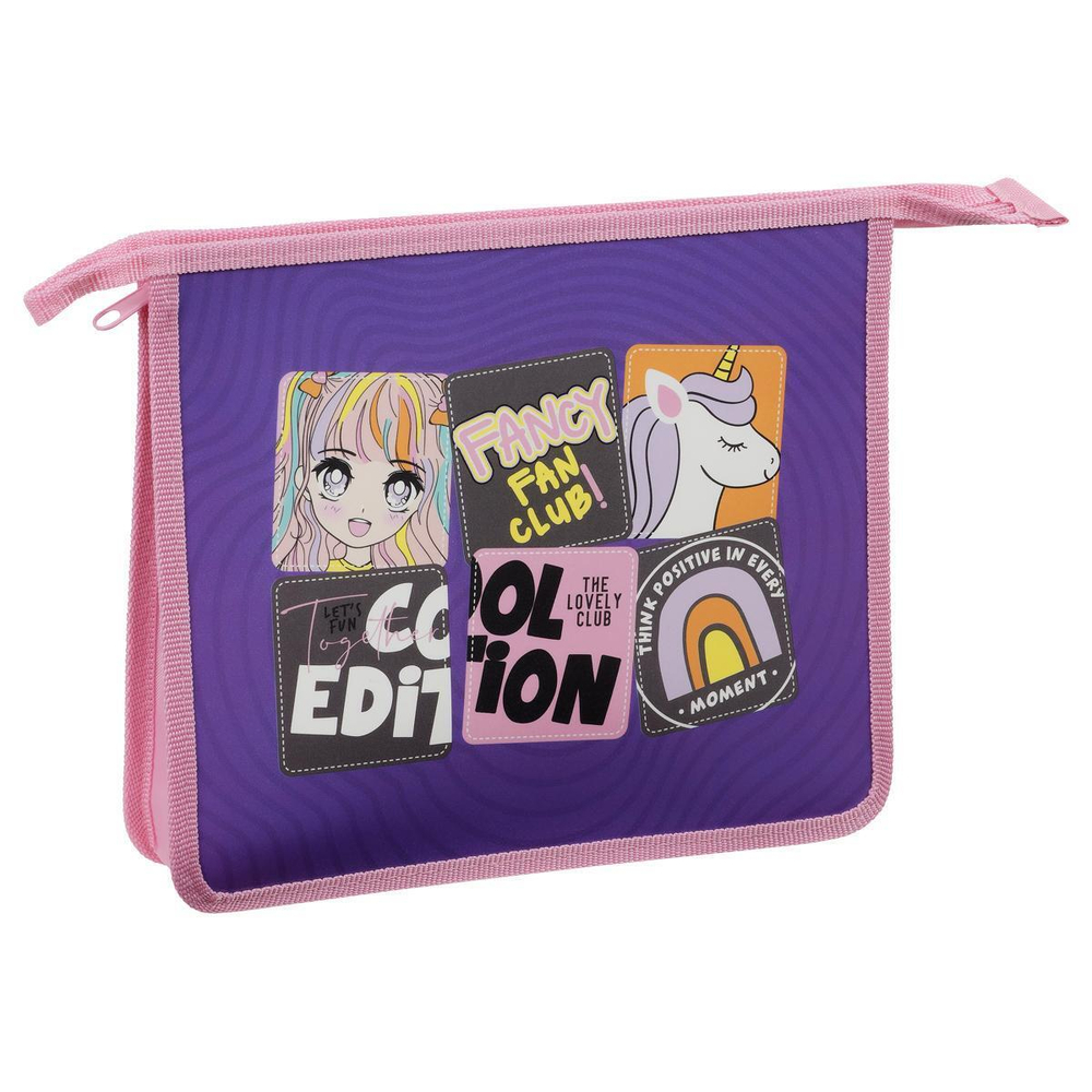 Папка для тетрадей А5 1 отделение на молнии "Fancy" (Спейс)