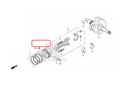 13103-K04-930. PISTON (O.S. 0.50) (13103-KTW-900, 13103-KTW-901)