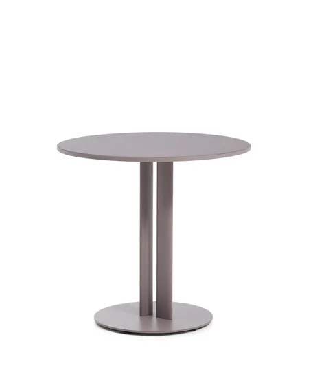Уличный стол Sedalis Ø80 см, серо-коричневый