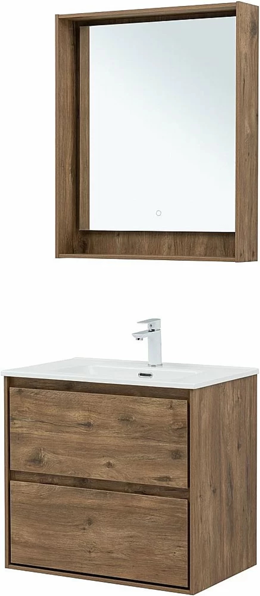 Тумба с раковиной Aquanet Милан 336378/330430 70 дуб рустикальный