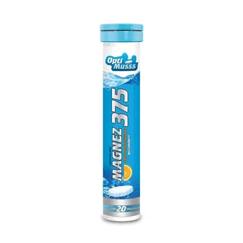 OptiMusss Magnesium - 20 шипучих таблеток с апельсиновым вкусом