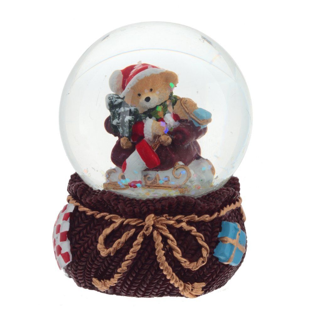 GAEM Фигурка декор в стекл шаре "Дед Мороз/Мишка/Олень", D 4.5 см, L4,5 W5 H6 см, 4в.