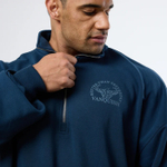 Толстовка VANQUISH Unconquerable Quarter Zip Sweater Midnight Blue