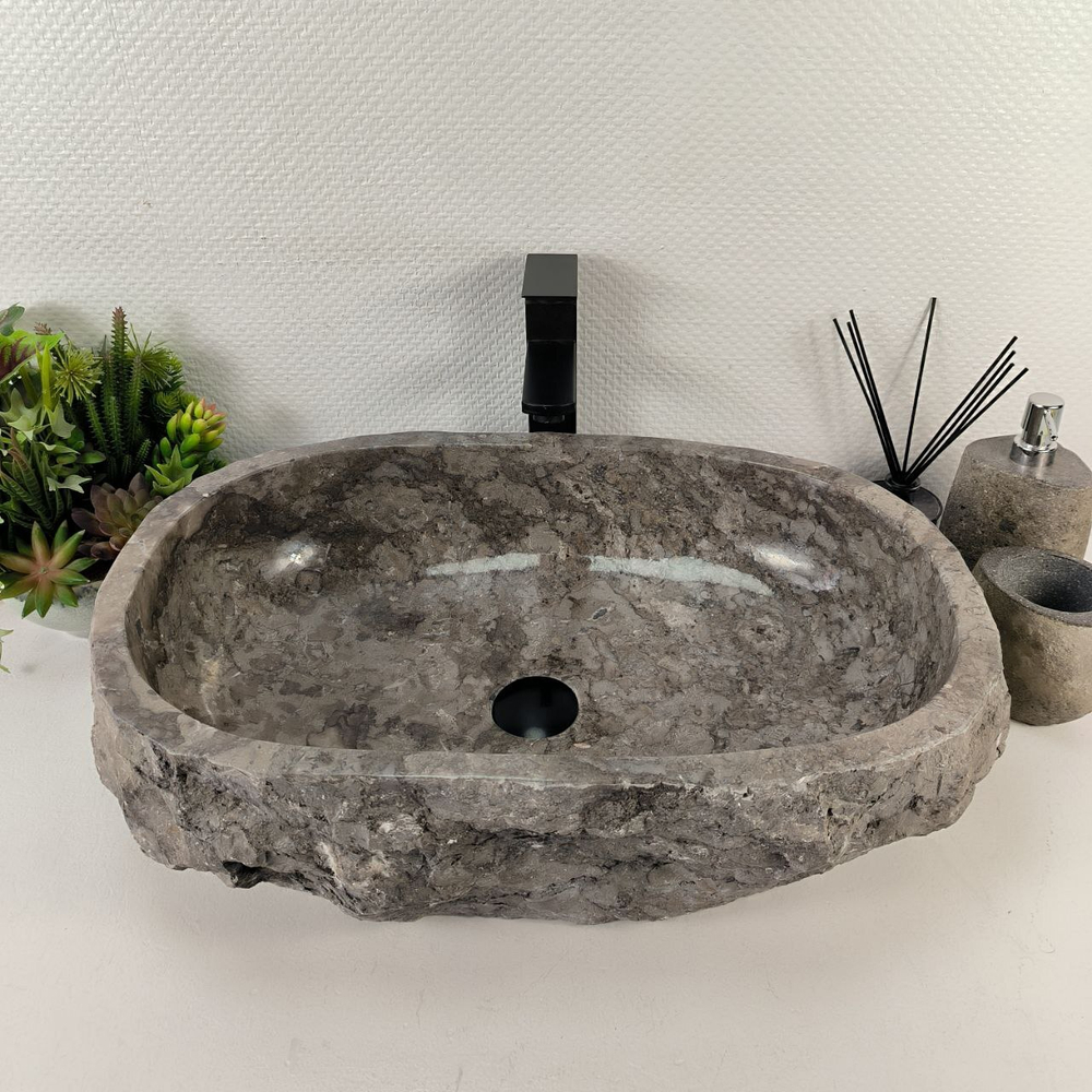 Раковина из мрамора Erozy Grey EM-65518 60*42*16 0888