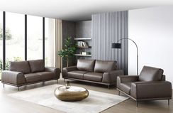 Двухместный диван Nolan 182 см из натуральной коричневой кожи