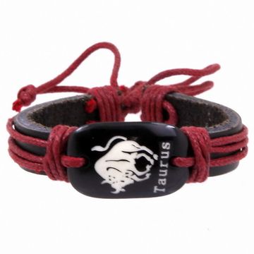 Фенечка - 23 Телец (черная/красная нить)