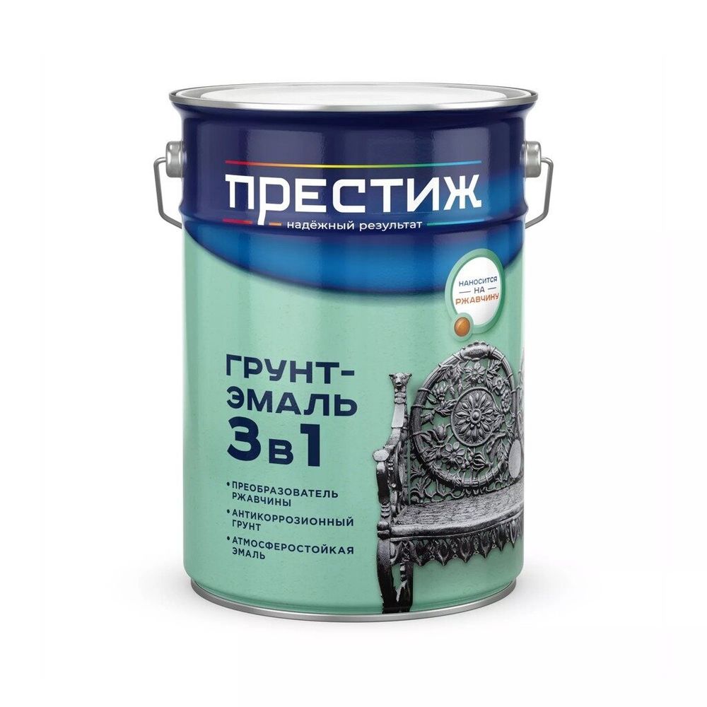 Грунт-эмаль по ржавчине СЕРАЯ 5 кг. ПРЕСТИЖ