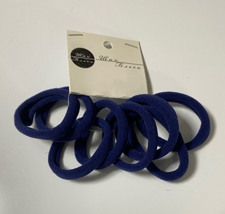 Резинки для волос "Марлин", 4 см, (набор 8 штук), цвет: Синий