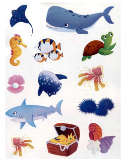 Под водой: книжка с наклейками