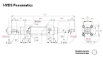 SCD 32x175-S Пневмоцилиндр с двусторонним штоком