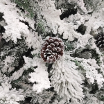 Ёлка «Кружевница» 300 см, ПВХ+леска с шишками белая снежная посыпка (1436 веток)