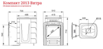 Печь банная Компакт 2017 Inox Витра антрацит