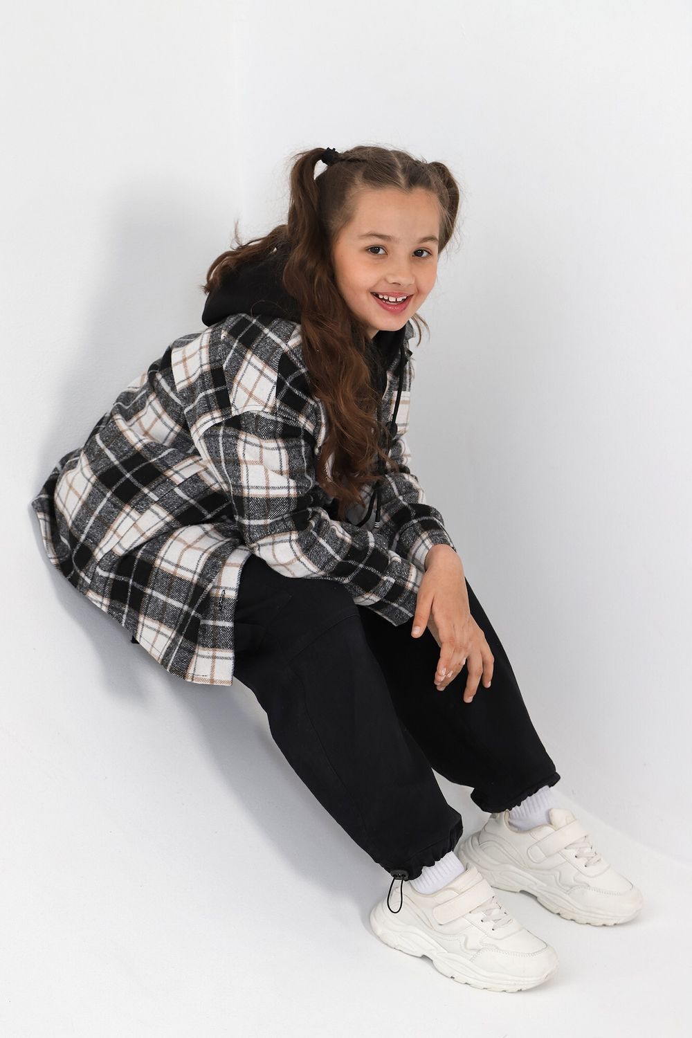 Рубашка для девочки Квадро-1 Виотекс ЧЁРНЫЙ