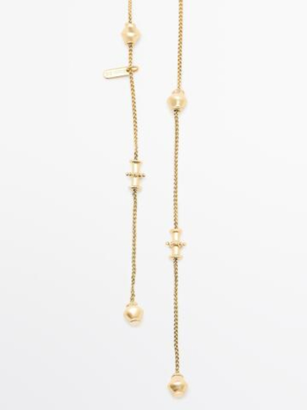 Massimo Dutti Колье-трансформер, золотистый