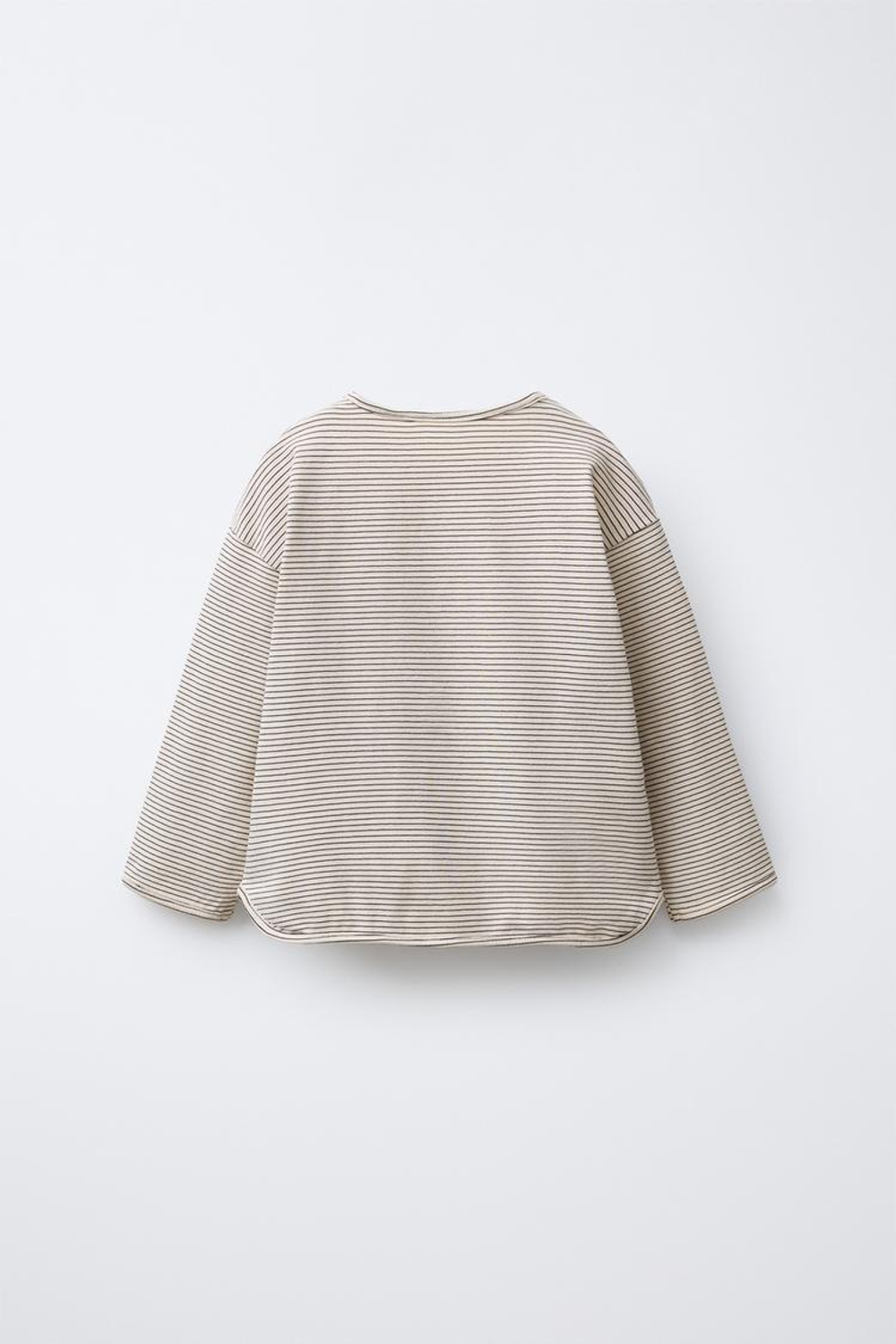 ZARA ФУТБОЛКА В ПОЛОСКУ С ВЫШИТЫМИ СЕРДЦАМИ, ЧЕРНЫЙ/ЭКРЮ