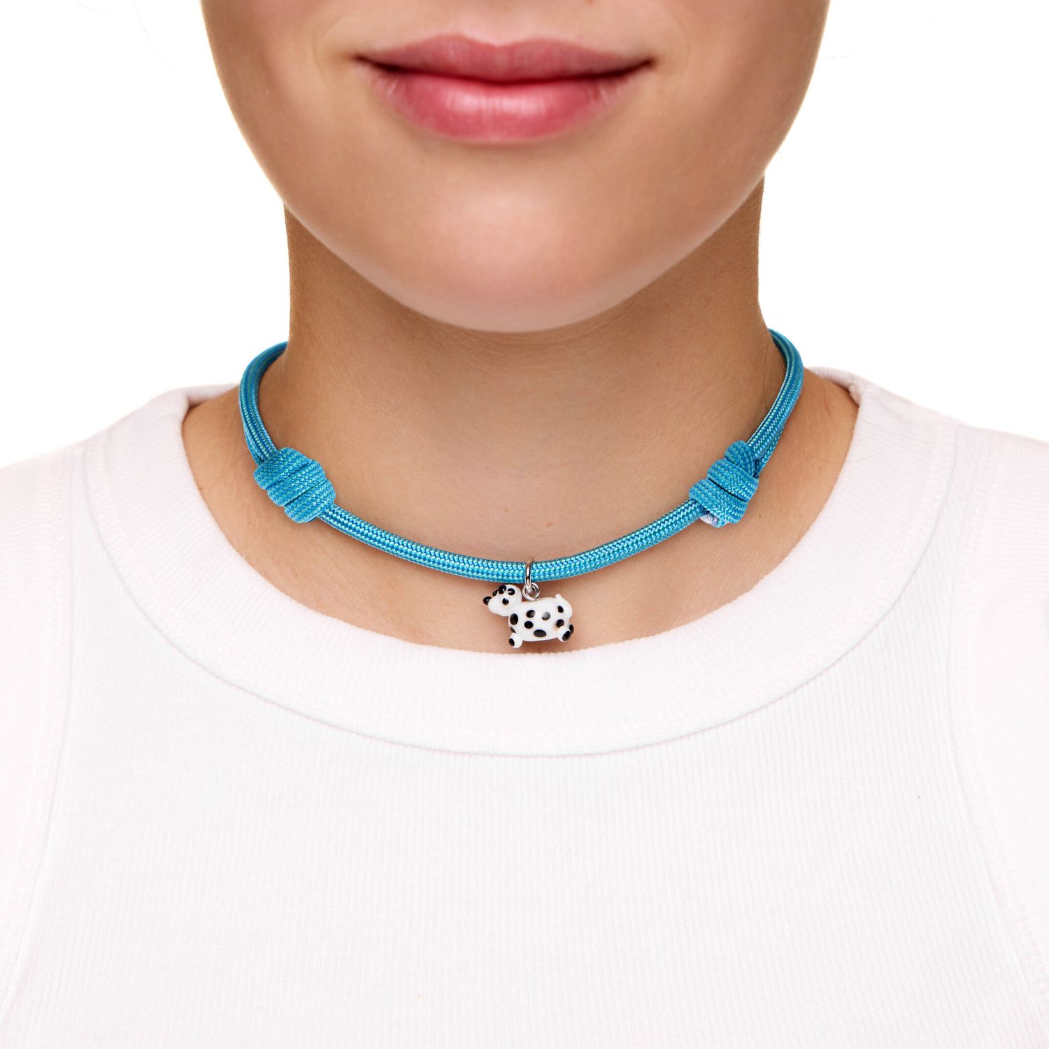 Колье Knitted Cutie Necklace - Dalmatian