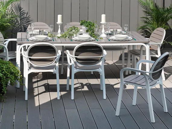 Стул пластиковый Palma, белый, тортора